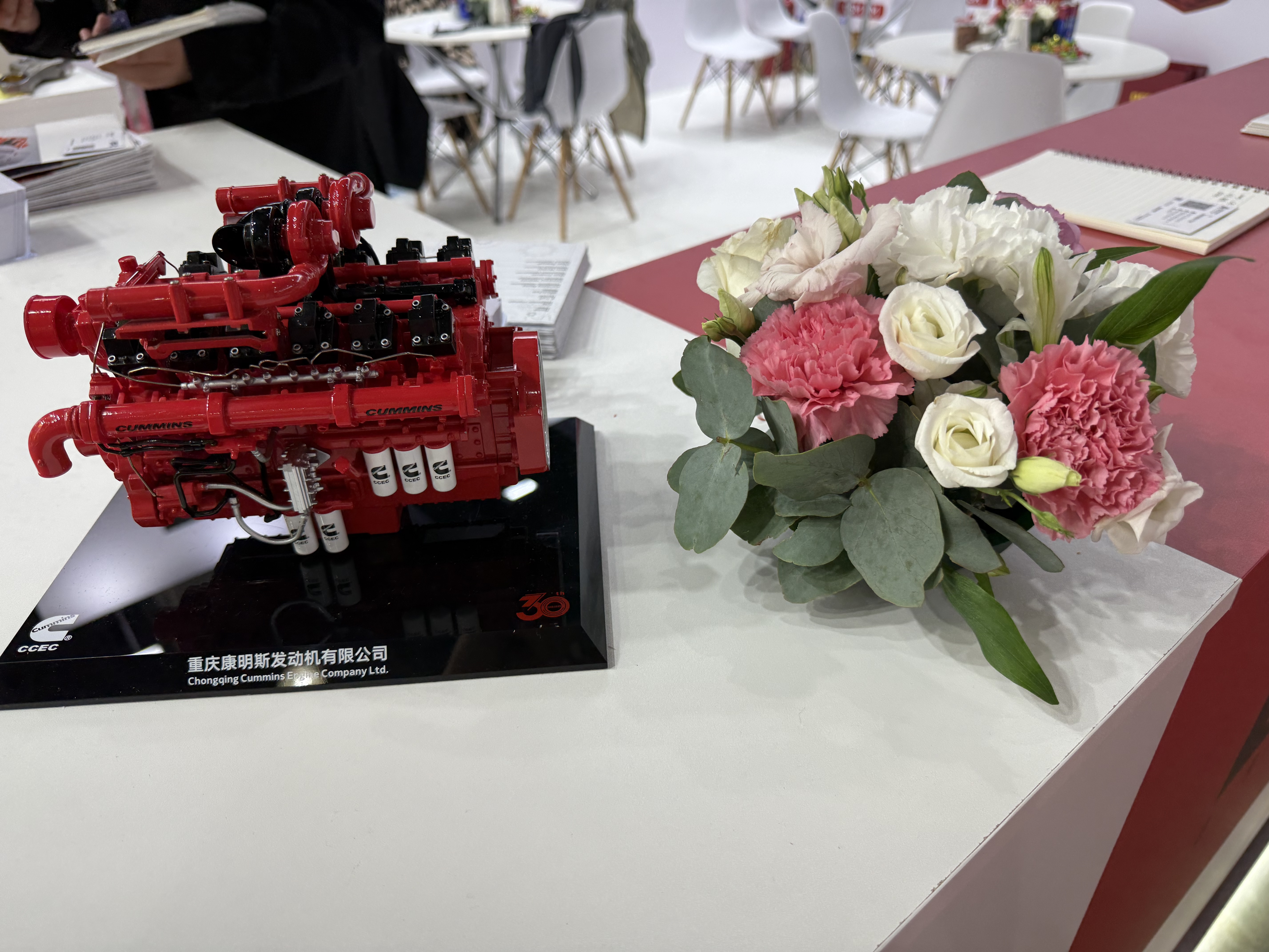 Chongqing Cummins CCEC engine model at the DFEC booth, CTT Expo 2026